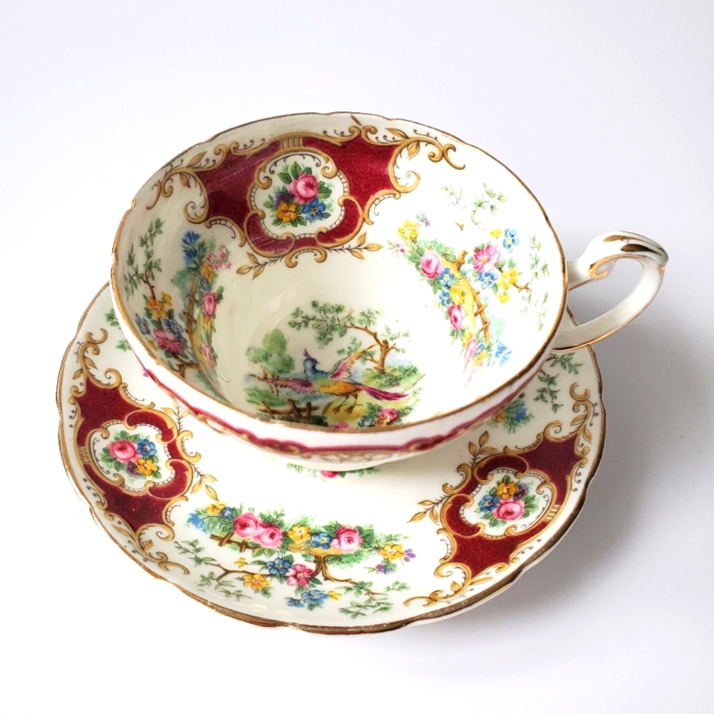 VTG FOLEY CHINA Vintage Tea Cup & Saucer Set 'Broadway' Made in England Pheasant